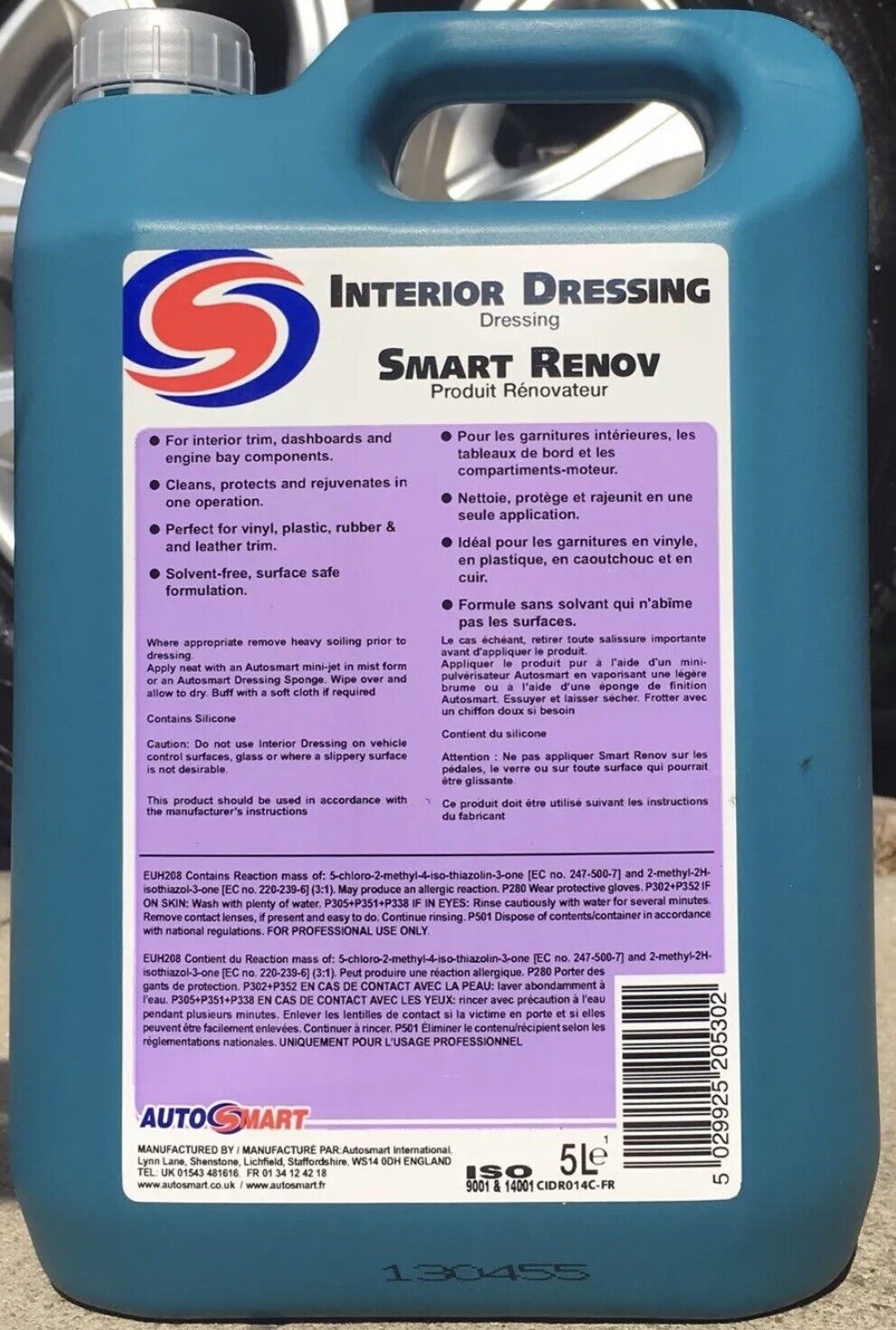 Autosmart Interior Dressing (PINK) 5 Litre 5L (Car trim dash natural TRADE)