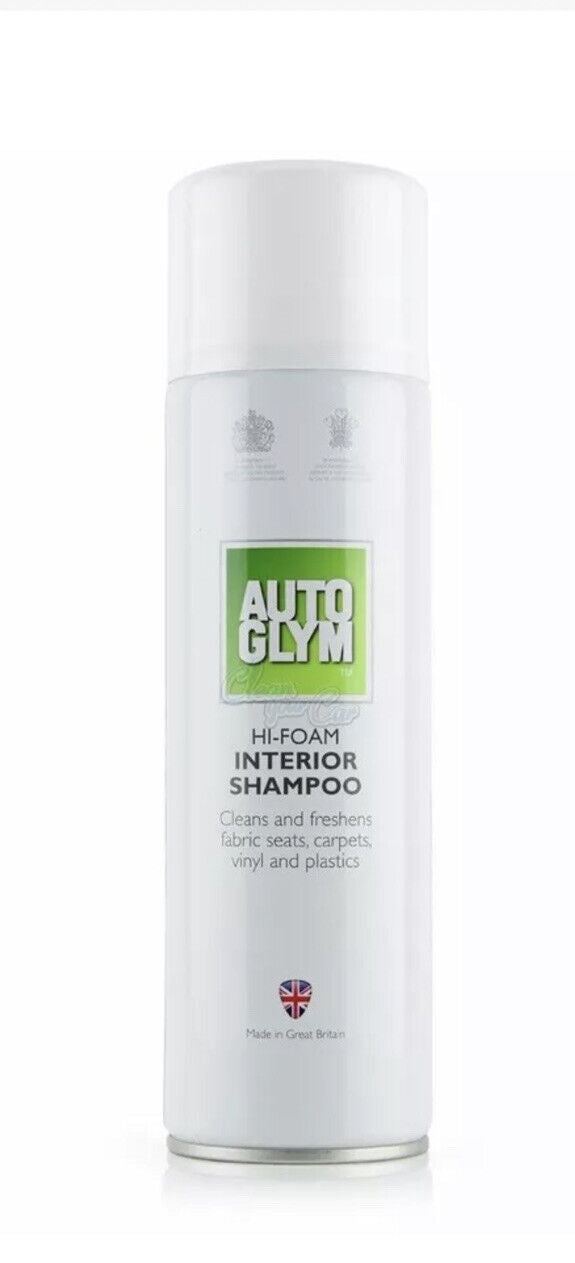 12 Autoglym Hi-Foam Interior Shampoo 450ml Upholstery Clean Fabric Vinyl Plastic