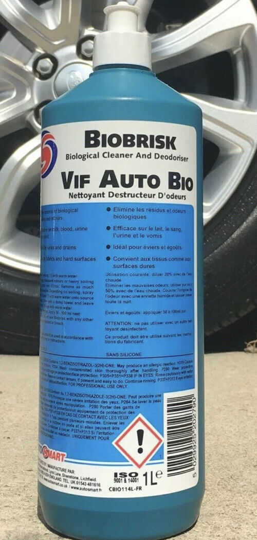 3 x Autosmart Bio Brisk Intense Cleaner Deordouriser Milk Urine 1L FREE DELIVERY