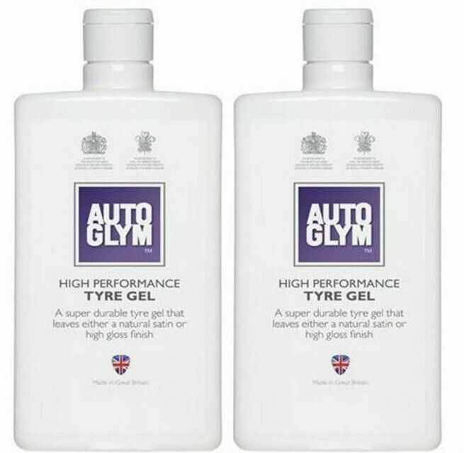 2 x AUTOGLYM HIGH PERFORMANCE TYRE GEL Shine 500ML Free P & P