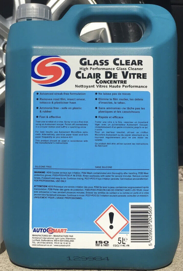 3 x Autosmart Glass Clear Streak Free Cleaner 5 L (FREE DELIVERY)