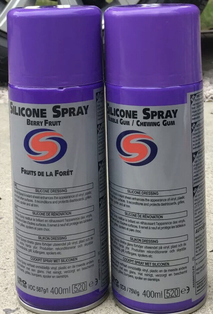 2 X Autosmart Silicone Spray - BERRY FRUIT & STARBURST (dressing cars) TRADE