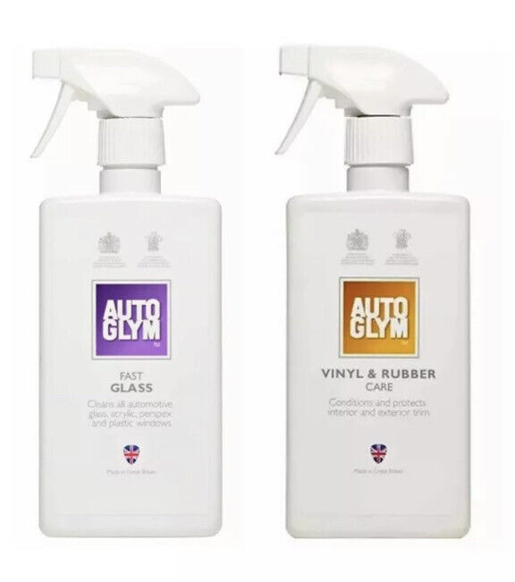 autoglym fast glass 500ML And Vinyl Rubber Care 500ML