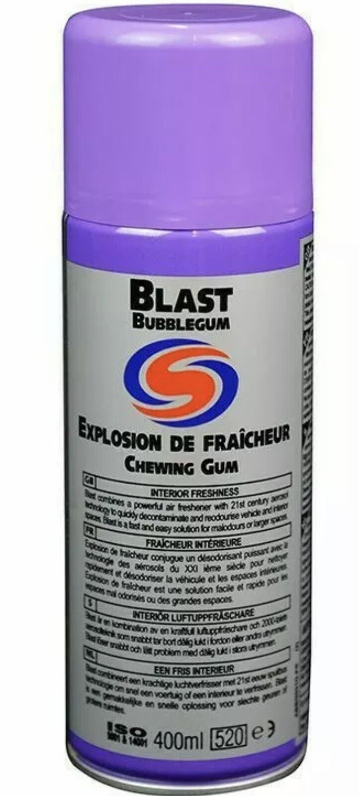 12 x AUTOSMART BLAST BUBBLEGUM AIR FRESHENER 400ML, CAR HOME OFFICE GYM