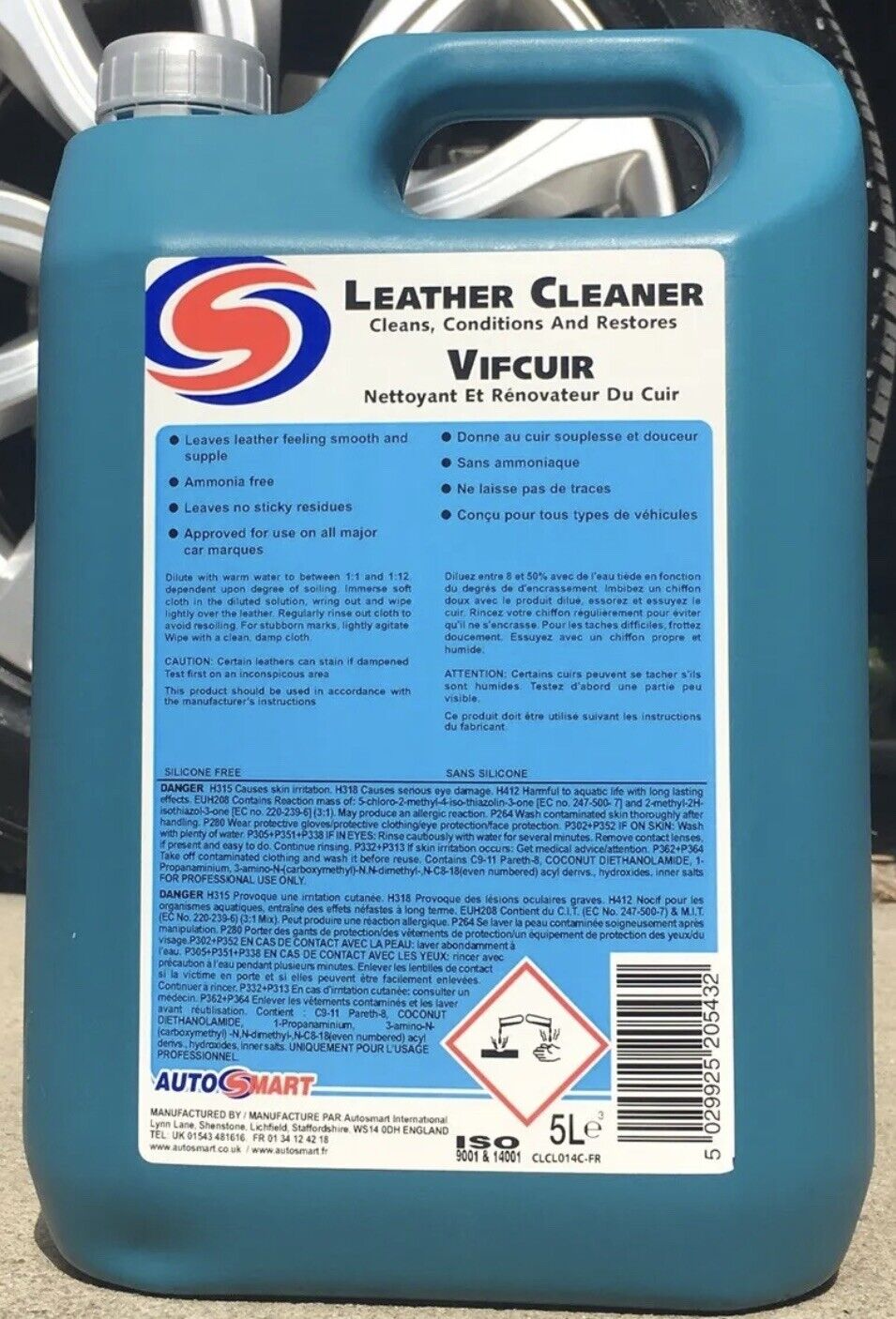 AUTOSMART *LEATHER CLEANER* 5L INTERIOR CONDITIONER RESTORER CAR SEATS SOFA LUX