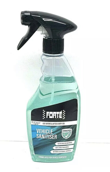 28x New FORTE Vehicle Sanitiser Formulated For Vehicle Internal External Surface