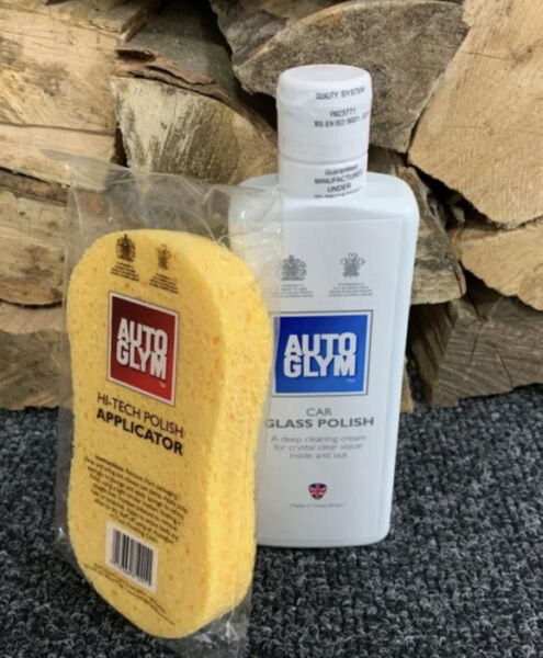 2 x AUTOGLYM CAR GLASS POLISH 325ml + FREE Autoglym Applicator FREE DELIVERY