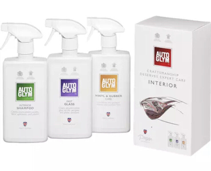 Autoglym Perfect Interior Collection Gift Kit Interior Shampoo Fast Glass Vinyl