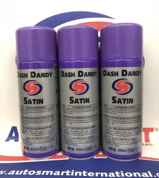 3 x AUTO SMART DASH DANDY SATIN SPRAY NORMAL PERFECT SHINE CAN ML