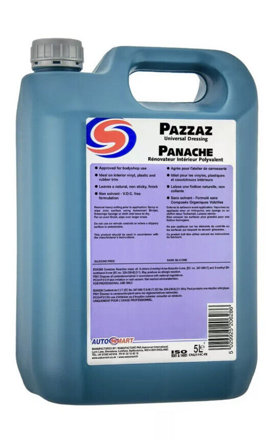 Autosmart PAZZAZ Interior Dressing Universal 5 L FREE DELIVERY SAME DAY POST