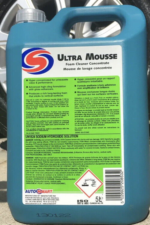 AUTOSMART ULTRA MOUSSE FOAMING SURFACE CLEANER 5L - CAR WASH VALETING ...