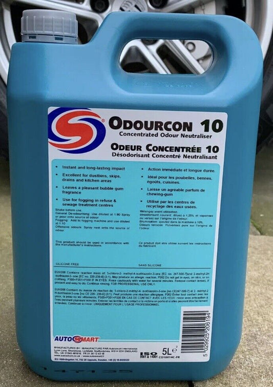 Autosmart Odourcon 10 *BubbleGum* Concentrated Liquid Car Air Freshener ODOUR 5L