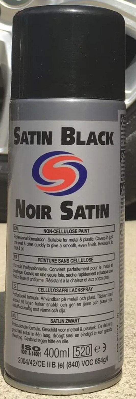 12 x Autosmart Satin Black (Black spray paint for car metals plastics) TRADE