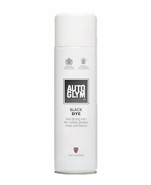 12 x AutoGlym Black Dye Stain 450ml Spray [BD450ML]Rubber Plastic Metal & Fabric