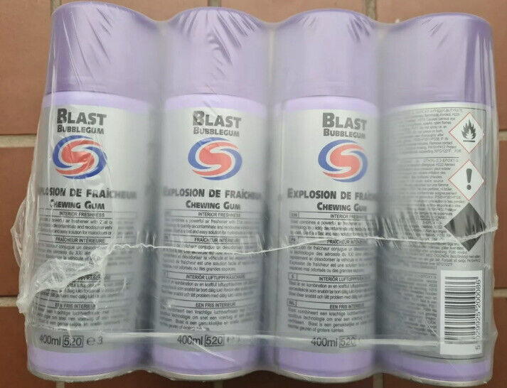 36 x AUTOSMART *BLAST BUBBLEGUM* Aerosol Air Freshener CAR HOME INDOOR GYM SPRAY