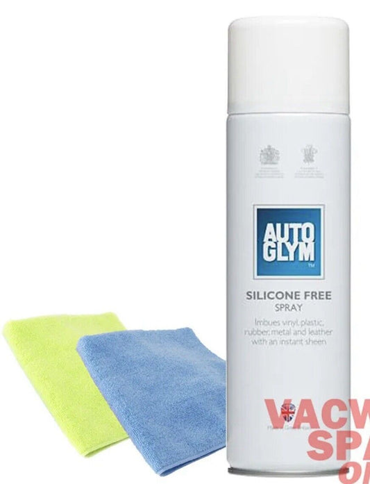 AUTOGLYM SILICONE FREE SPRAY 450ML - RESTORES BLACK PLASTIC - BUMPERS - TRIM SET