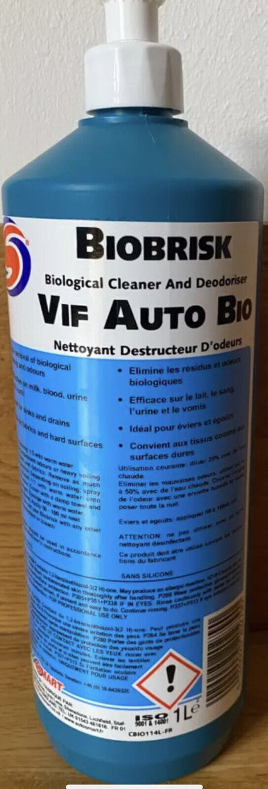 Autosmart Bio Brisk 1L 1 Litre (intense cleaner deordouriser milk urine vomit TS