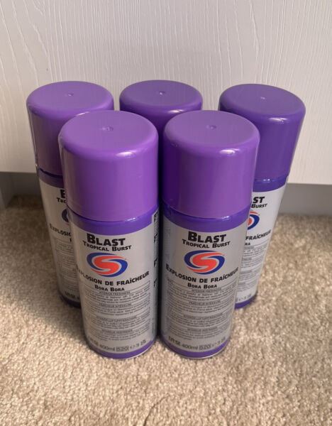 6 x AUTOSMART BLAST TROPICAL BURST FRESHENER  400ML,CAR HOME OFFICE GYM NEW 2023