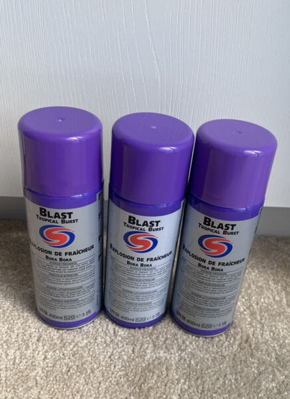 5 x AUTOSMART BLAST TROPICAL BURST FRESHENER  400ML,CAR HOME OFFICE GYM NEW 2023