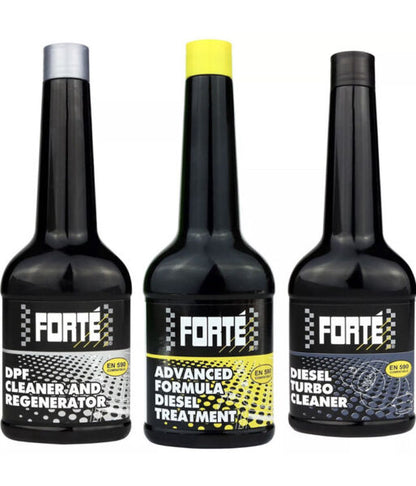FORTE DIESEL TREATMENT+ TURBO CLEANER+ DPF CLEANER AND REGENERATOR *TRIPLE PACK*