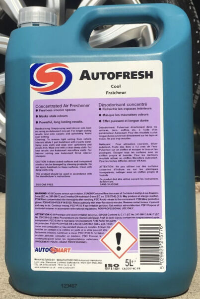 AUTOSMART AUTOFRESH *COOL* Concentrated Liquid Car Air Freshener ODOUR 5L