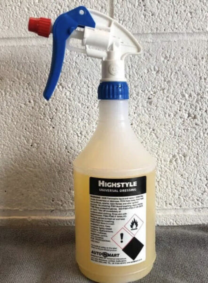 AUTOSMART HIGH STYLE TYRE SHINE DRESSING - 600ml SPRAY BOTTLE & Cloth