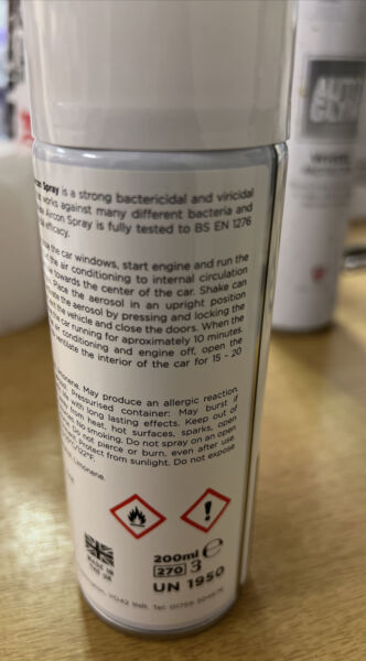 Total Release Vehicle and Air con Sanitiser antivirus cleaner KAND