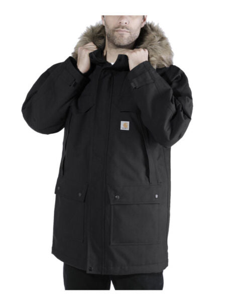 Carhartt Mens Quick Duck Sawtooth Waterproof Parka Jacket, LARGE, Free Delivery