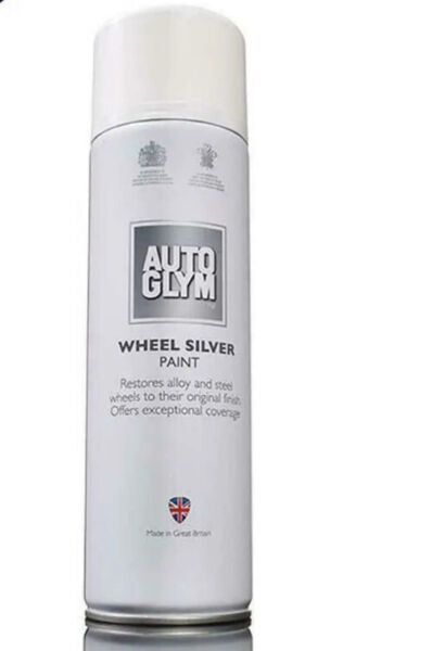 2 x AUTOGLYM WHEEL SILVER SPRAY PAINT - RESTORES ALLOYS & STEEL WHEELS