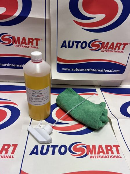 AUTOSMART HIGH STYLE TYRE SHINE & UNIVERSAL DRESSING 1L Free Cloth & Spray Head