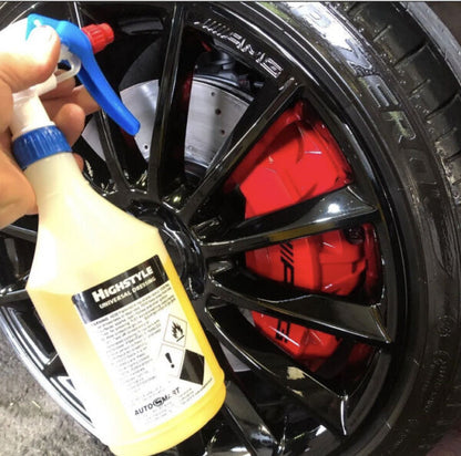 AUTOSMART HIGH STYLE TYRE SHINE DRESSING - 600ml SPRAY BOTTLE & Cloth