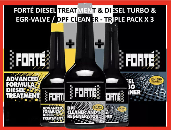 FORTÉ DIESEL TREATMENT & DIESEL TURBO & EGR-VALVE / DPF CLEANER - TRIPLE PACK X3
