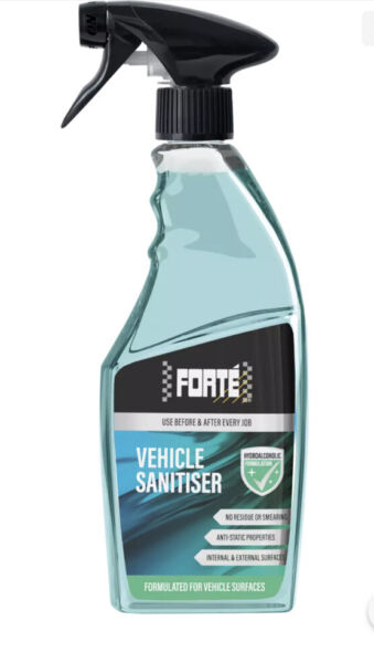28x New FORTE Vehicle Sanitiser Formulated For Vehicle Internal External Surface