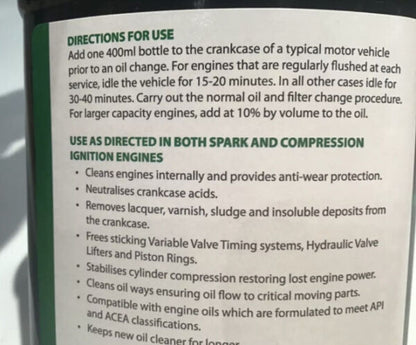 2 x FORTE ADVANCED FORMULA MOTOR FLUSH 400ML KEEPS NEW OIL CLEANER LONGER 40117